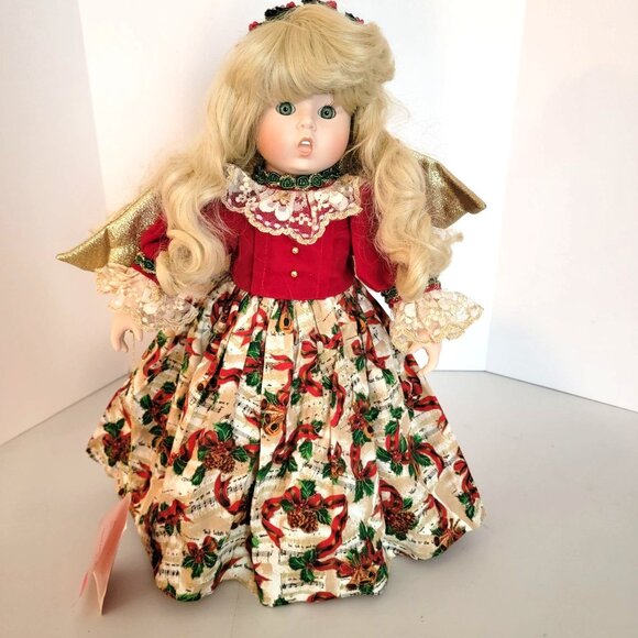 Goebel Angel Doll Heavenly Harmony Musical Silent Night Porcelain 16" 953/5000 - Picture 1 of 13